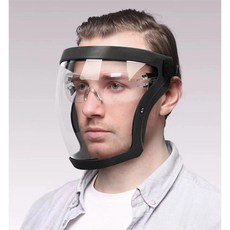 태월 김서림방지 작업용 마스크 농약 예초 분진 페이스쉴드 얼굴보호구 보안면 + 필터, 투명마스크, 1개, 필터 10개 증정