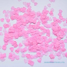 DIY 프로세스 하트 모양 종이 환경 보호 꽃 꽃잎 웨딩 파티 장식 흩어진 색종이 1500 개/팩, Heart Paper Confetti, HC02 Pink