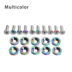 10PCS 스쿠터 패스너 나사 듀얼 트론에 대 한 핸들 바 나사 와셔 1 2 3 천둥 Eagel 울트라 제로 9 부품 장, 03 Multicolor