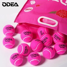 ODEA歐帝爾粉色網球 練習球 高級訓練用球 rose玫瑰訓練用球 比賽球 高彈耐打 無壓散裝網球, 1個, ROSE（粉色球）,3個