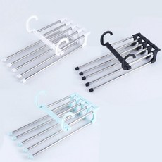 아트박스/위드마켓 공간활용 5단 매직 바지걸이(3color), 스카이_1319322, 옵션선택:스카이_1319322