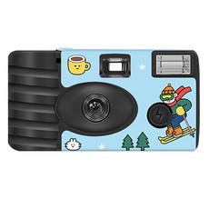 Haokon 일회용 플래시 풀 프레임 컬러 필름 카메라 18장, 1개, SKIING018