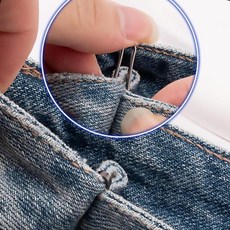 바지허리 사이즈조절 고무줄밴드 요술핀 착용간편, 1개, 골드