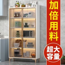 酒櫃酒店商超玻璃門展示櫃家用小戶型一體靠牆輕奢透明展示櫃廚餐櫃餐邊櫃