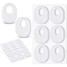 WILLBOND 30개 칼루스 패드 소프트 펠트 타원형 옥수수 발밑 접착 발뒤꿈치 피부색, White, 30