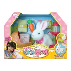 【MIMI WORLD】淘氣拉比兔電子寵物 - 可愛互動玩具, 1個, 白色, 370mm