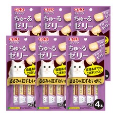 이나바 챠오스틱, 혼합맛(닭가슴살/게), 60g, 6개