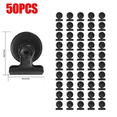 강력 자석 클립 헤비 듀티 스티커 패드 냉장고 화이트보드 사진 디스플레이용, 01 Black 50pcs