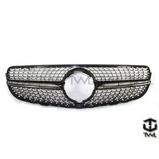 台灣之光 全新BENZ賓士GLC GLC43 X253 W253滿天星鑽石型黑色水箱護罩環景版, 1個