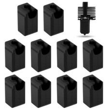 ENOMAKER Bamboo Lab X1 X1C P1P P1S X1 탄소 압출기 핫엔드용 실리콘 양말 히터 블록 보호 실리콘 커버 300°C 저항 논스틱 3D 프린터 노즐 슬, Silicone Sock 10 pcs for X1/P1