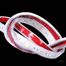 대목 12V용 플렉시블3칩 LED바 옐로우 5M롤 양면테이프, 검정띠/옐로우LED