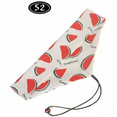 餐具收納綁繩收納袋 - 三角便攜餐具袋 刀叉湯匙筷子環保吸管收納袋 餐袋 婚禮小物, 1個, 橫開綁繩款, 西瓜