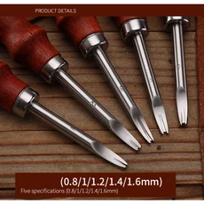 쿠쿠스토어 1pc 가죽 가장자리 Beveler Skiving 칼 절단 손 공예 도구 나무 DIY, 03 1mm