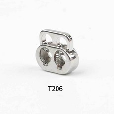 O T206金屬彈簧扣服裝下襬調節扣，衛衣外套帽繩鬆緊調節配件，精選耐用材質，4.5mm規格, 銀白色【6個】, 1個