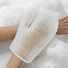 후노우즈 허니스크럽 친환경 TPU 샤워글러브 벌집구조 반영구 각질케어, 소프트 오프화이트, 1개, 1개입