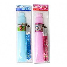 (DA) 단아미 5000 구리구리 캐릭터 붓+붓통세트(4본조), 파랑