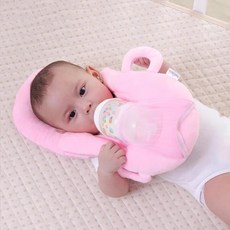 環形餵奶神器 嬰幼兒哺乳瓶固定支架, 純色 隨機款 水晶絨 基礎款