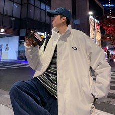 男士 寬鬆大碼加絨加厚保暖棉服外套 潮流短版棉服