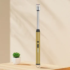 가정용 휴대용 보관 주방 라이터 방풍 아크 펄스 점화 총 USB 전자 라이터, 기타, 05 luxury gold color
