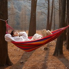포레스트 해먹 우드트렌드 레저용 침대 소형중형 ori+5981Hc, 스트라이프해먹_중형