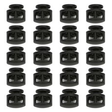 코드락 스토퍼 납작원통 끈길이조절 부자재 오너킹 끈조절버클, 블랙, 20개