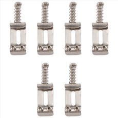 펜더 일렉트릭 기타를위한 6 개의 대체 크롬 트레몰로 브리지 안장 세트