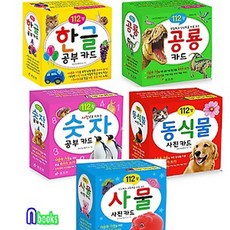 효리원 한글공부+공룡+동식물사진+숫자공부+사물사진 카드 세트 (전5종), 단품