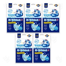 폴리3D 입체마스크 폴리 미세먼지 어린이 마스크 유아 아동 일회용 소형 새부리형, 5개, 5매입