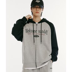 1993스튜디오 1993STUDIO 빈티지 래글런 후드 집업 블랙