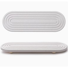 보브온 다용도 규조토 트레이 대형 비누받침 거치대, 1개, 화이트