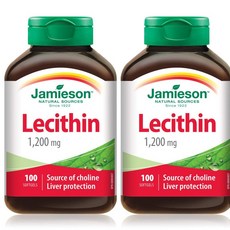 치매예방 간기능 효능 콩 추출물 레시틴 2통100캡슐 캐나다내수용 자미에슨, 2개, 100정