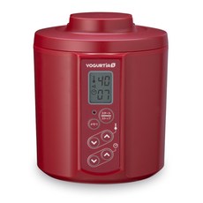 日本製 優格機 YS-02 TANICA x HARIO 聯名款 玻璃製 溫度調節 酸奶機 納豆 發酵食品, 1個, 紅/一般款/樹脂製容器, 紅/一般款/樹脂製容器