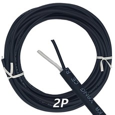 이음케이블 국산 2C 케이블 (미터 단위 판매) UL2464 22AWG 차량용 전선 LED배선 자동차 DIY 2가닥 2P 무실드 UL인증 PVC, 5미터, 4개