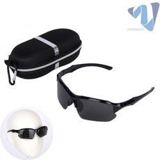 라이딩 러닝 자외선 차단 편광 렌즈 플로우 스포츠 고글 선글라스 블랙