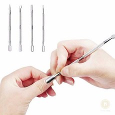 스토어-하유 양면 네일 푸셔 손톱 큐티클 면원단, 삼각창