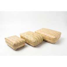 대나무 도시락 직사각 바구니 곶감 피크닉 떡 포장 다도 보이차 디저트 설날 명절 수납, 내츄럴, 1개