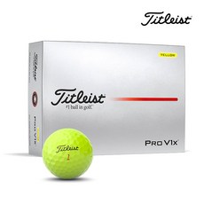 타이틀리스트 2025 PRO V1X 더즌 골프공 4피스, 옐로우, 12개입, 1개