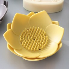 체리하우스 국산 실리콘 플라워 비누받침2P 1세트, 머스타드 2P, 1개