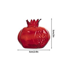 석류 꽃병 유리 현대 작은 꽃 병 데스크탑 장식 홈 오 테이블, 09 New 6cm red, 1개