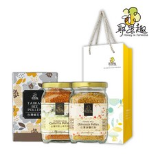 尋蜜趣 阿里山茶花粉與蒲鹽花粉禮盒, 2個, 阿里山+蒲鹽 花粉二入盒裝組(附禮袋)
