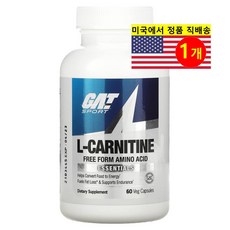 GAT 지에이티 아미노산 L-카르니틴 L-Carnitine 500mg, 1개, 60정