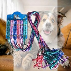 가슴줄세트 10mm 12개 색상임의 애견 펫줄 댕댕이 연결고리 손잡이 강아지