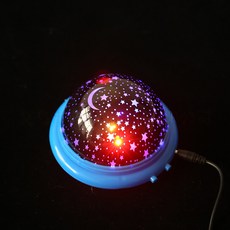 DIU 星空燈投影儀女孩夢幻浪漫滿天星兒童玩具生日禮物臥室音樂小夜燈, 1個, A款投影燈-藍色:如圖