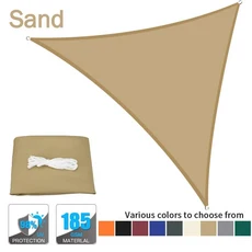 삼각형 차양막 자외선 야외 파티오 수영장 해변 뒷마당 정원용 고정 키트 포함, 06 300x300x425CM, 07 Sand Kits