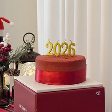 2026 숫자초 세트 해피뉴이어 신년회 케이크초, 1개, 12g, 골드