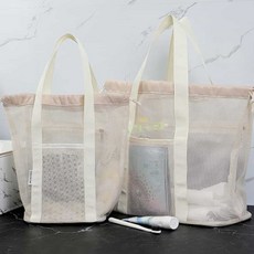 메쉬 목욕 가방 블랙 대형 수영장가방, 빠른배송