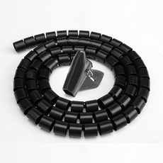 매직케이블 전선정리 보호 커버, 블랙