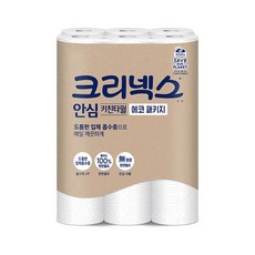 크리넥스 안심 키친타월 에코패키지 120매 12롤 1개, 12