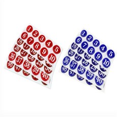 브릭스톤즈 번호판 호수표지판, 빨강(1~50)