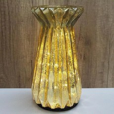 홈 데코 머큐리 유리 기둥 캔들 받침대 홀더 10개의 LED 조명 양초용 조명 타이머가 있는 촛대 웨딩 다이닝 테이블 크리스마스용 (골드) 338808, 홈 데코, 머큐리 유리 기둥 캔들 받침대 홀더, 10개